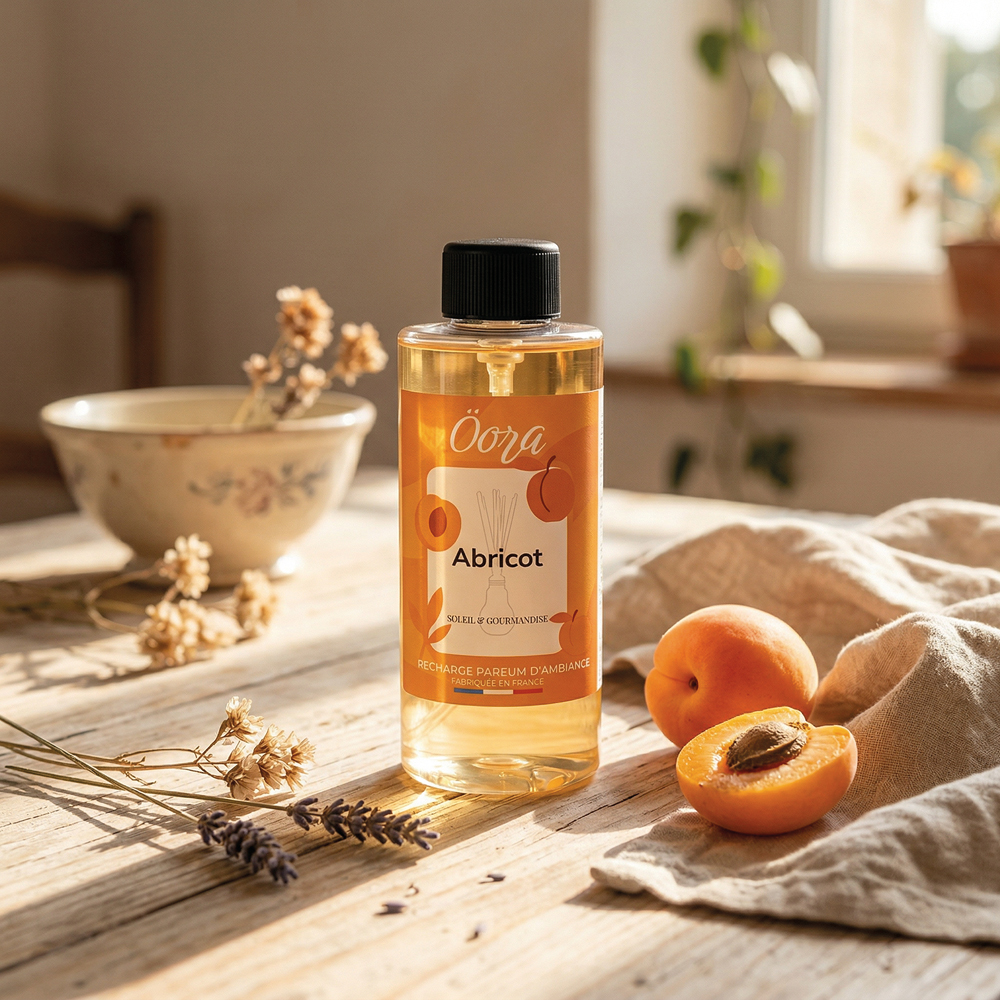 recharge parfum d&rsquo;ambiance maison abricot diffuseur &Ouml;ora